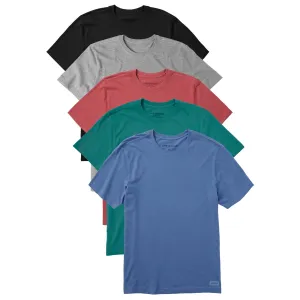 Mens Solid 5-Pack Crusher Tee  Multi 4