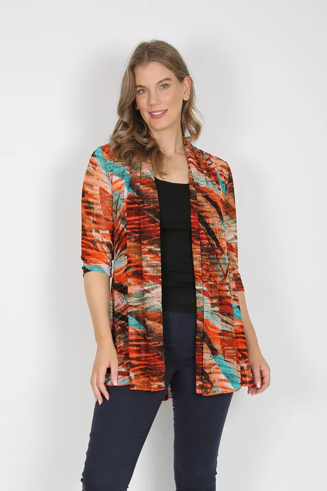 MIA Rust Mesh Open Cardigan