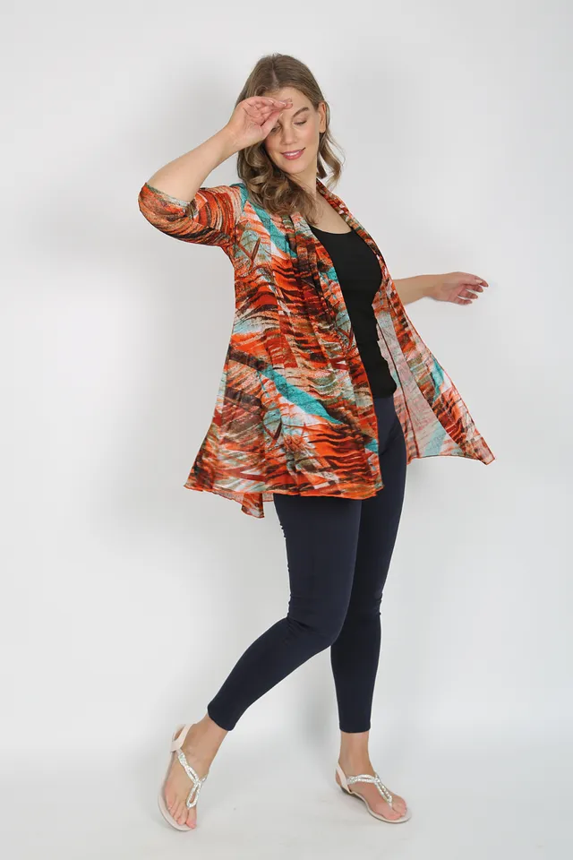 MIA Rust Mesh Open Cardigan