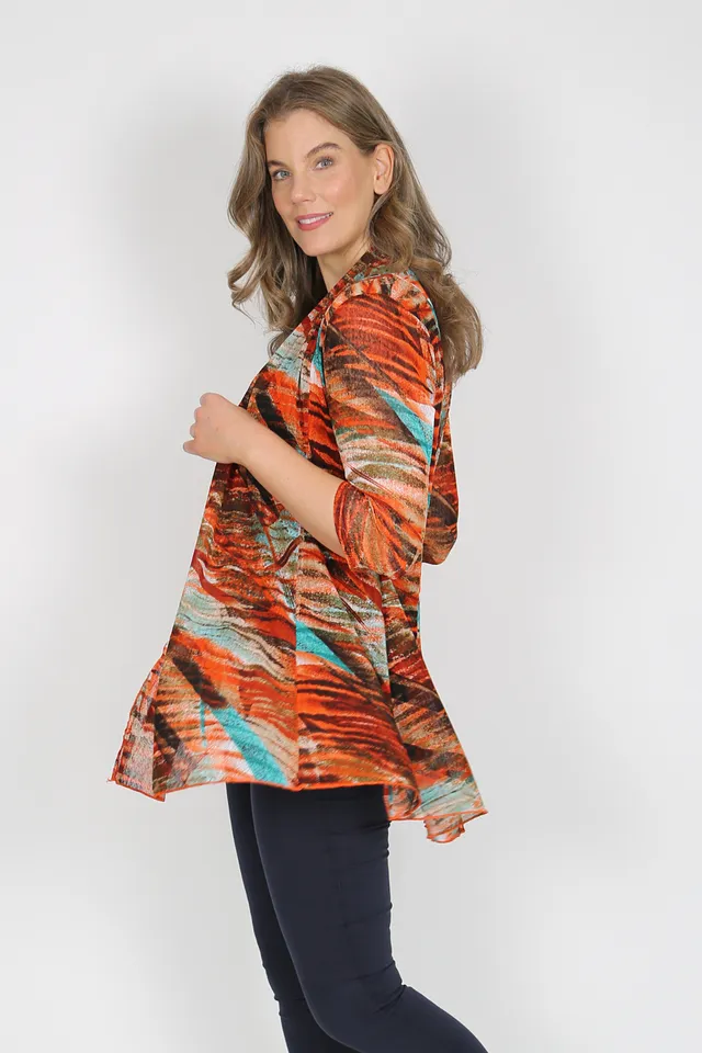 MIA Rust Mesh Open Cardigan