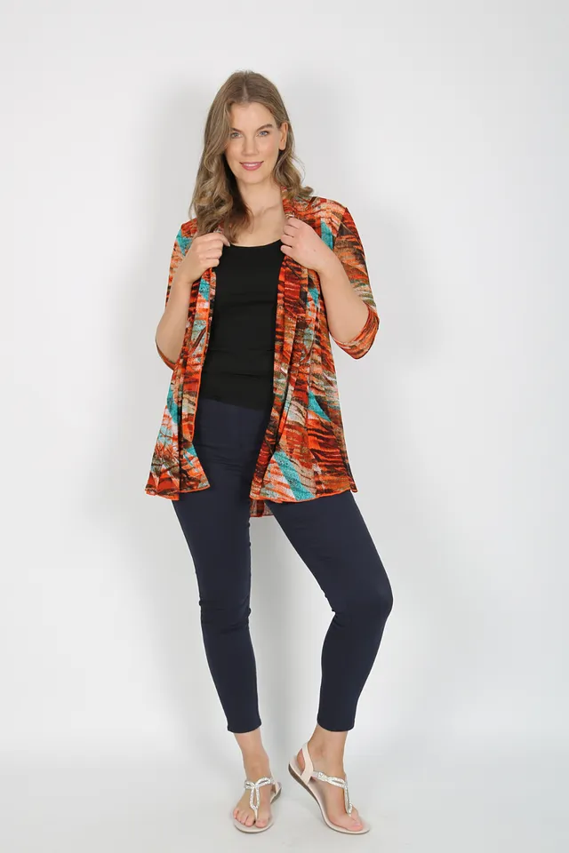 MIA Rust Mesh Open Cardigan