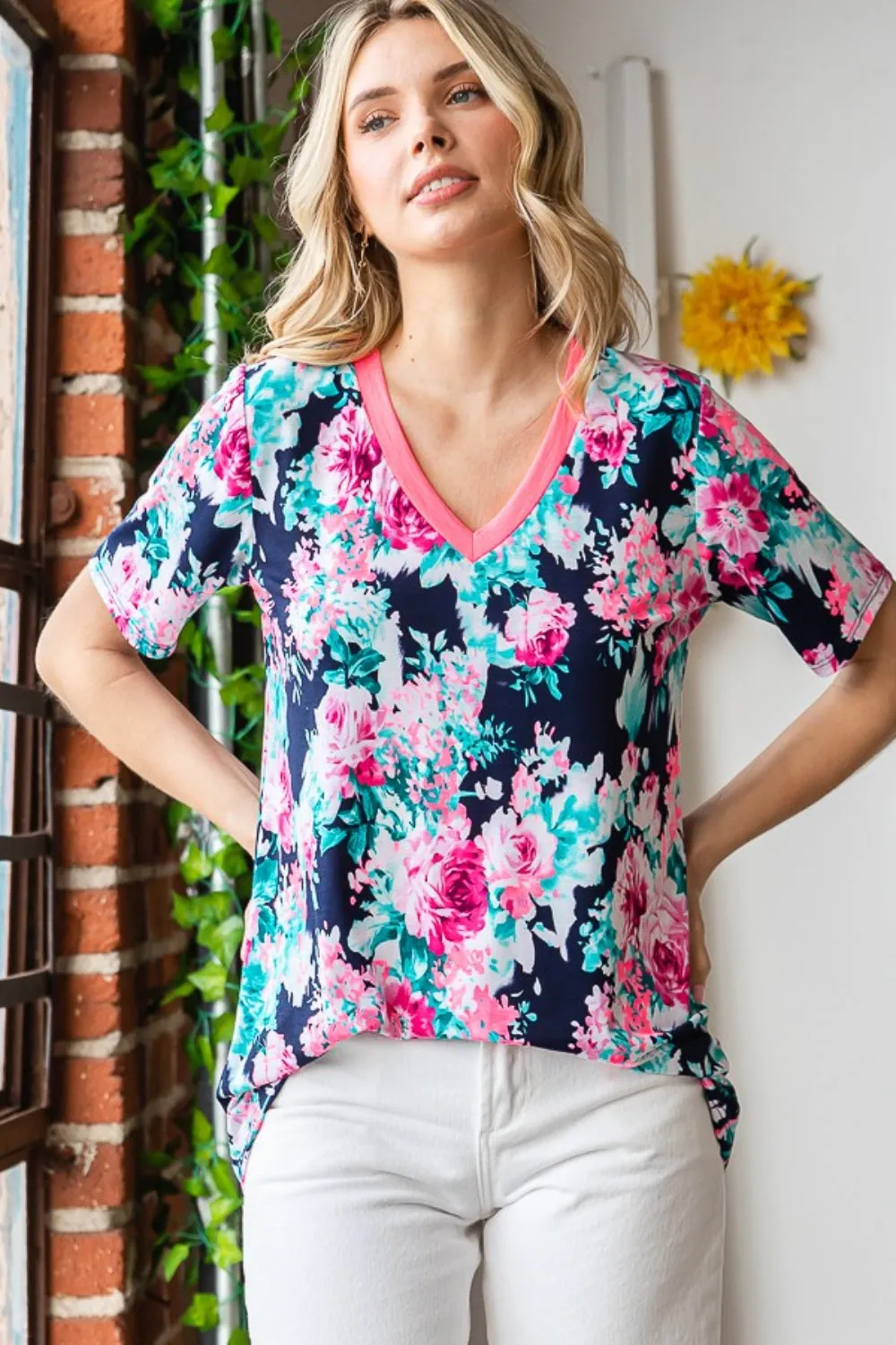 Mind Your Manners Floral Top