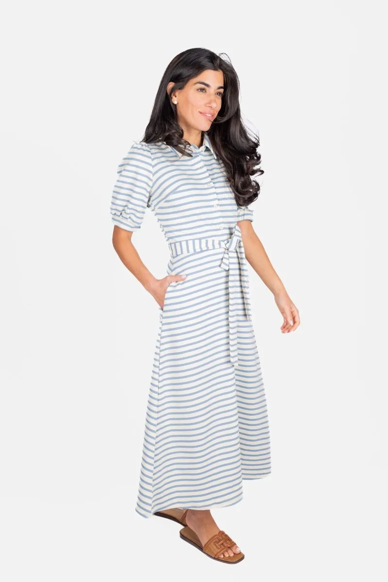 MONIKA DRESS (BLUE STRIPE)