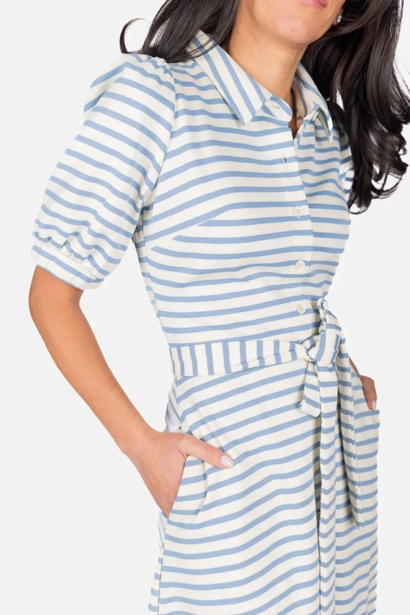 MONIKA DRESS (BLUE STRIPE)