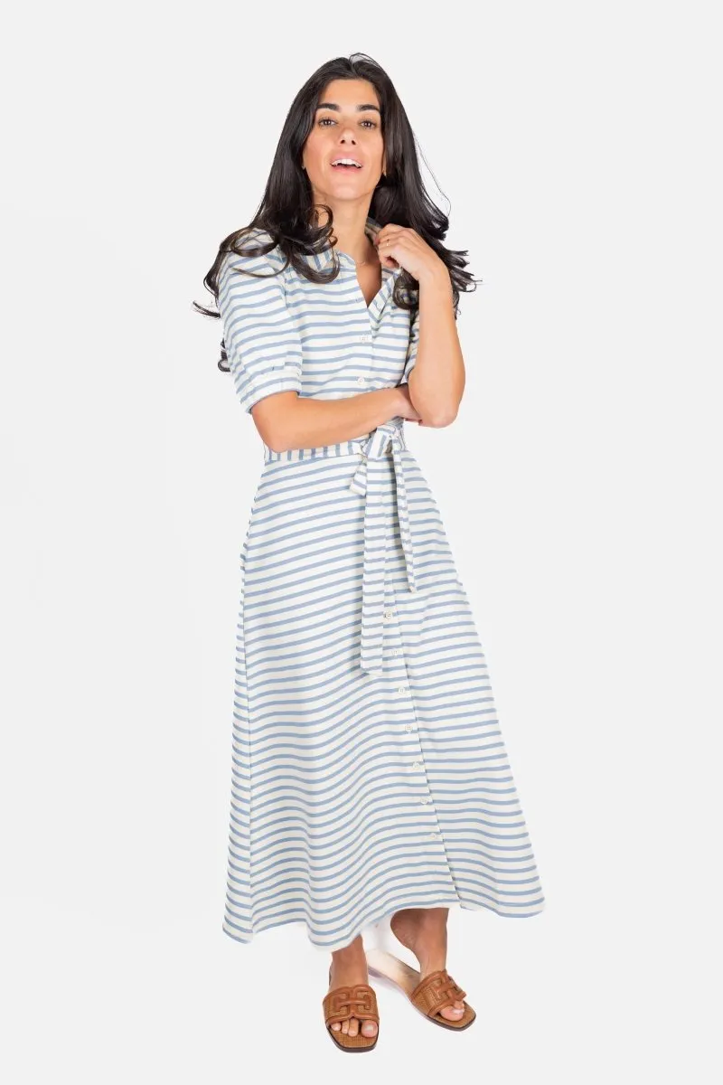 MONIKA DRESS (BLUE STRIPE)