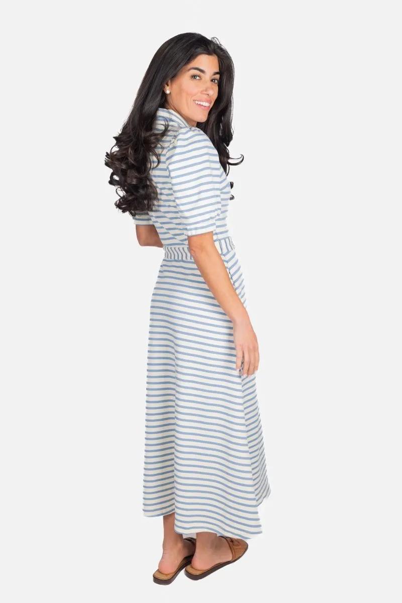 MONIKA DRESS (BLUE STRIPE)