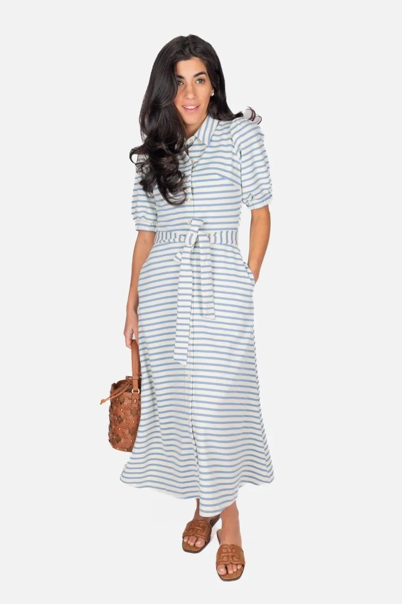 MONIKA DRESS (BLUE STRIPE)