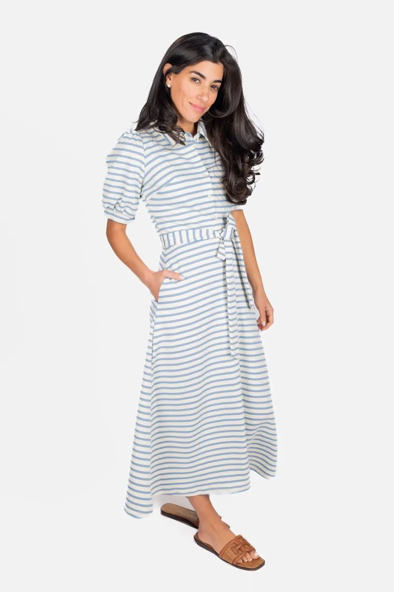 MONIKA DRESS (BLUE STRIPE)