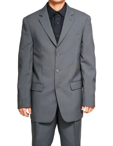 Mont Blanc Collection - Regular Fit Suit 3 Button 2 Piece in Gray