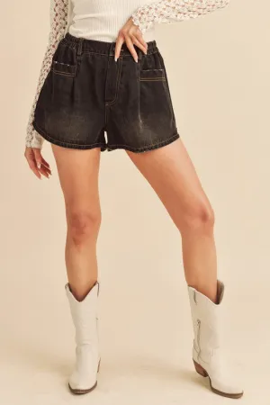 Montana Elastic Waist Denim Shorts