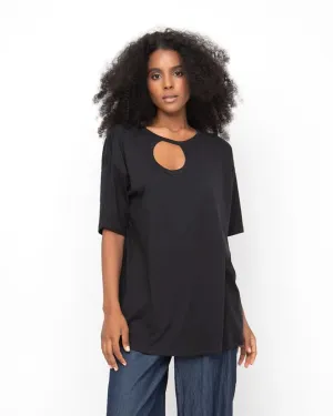 Ozai N Ku Cutout Boxy Tee, Black