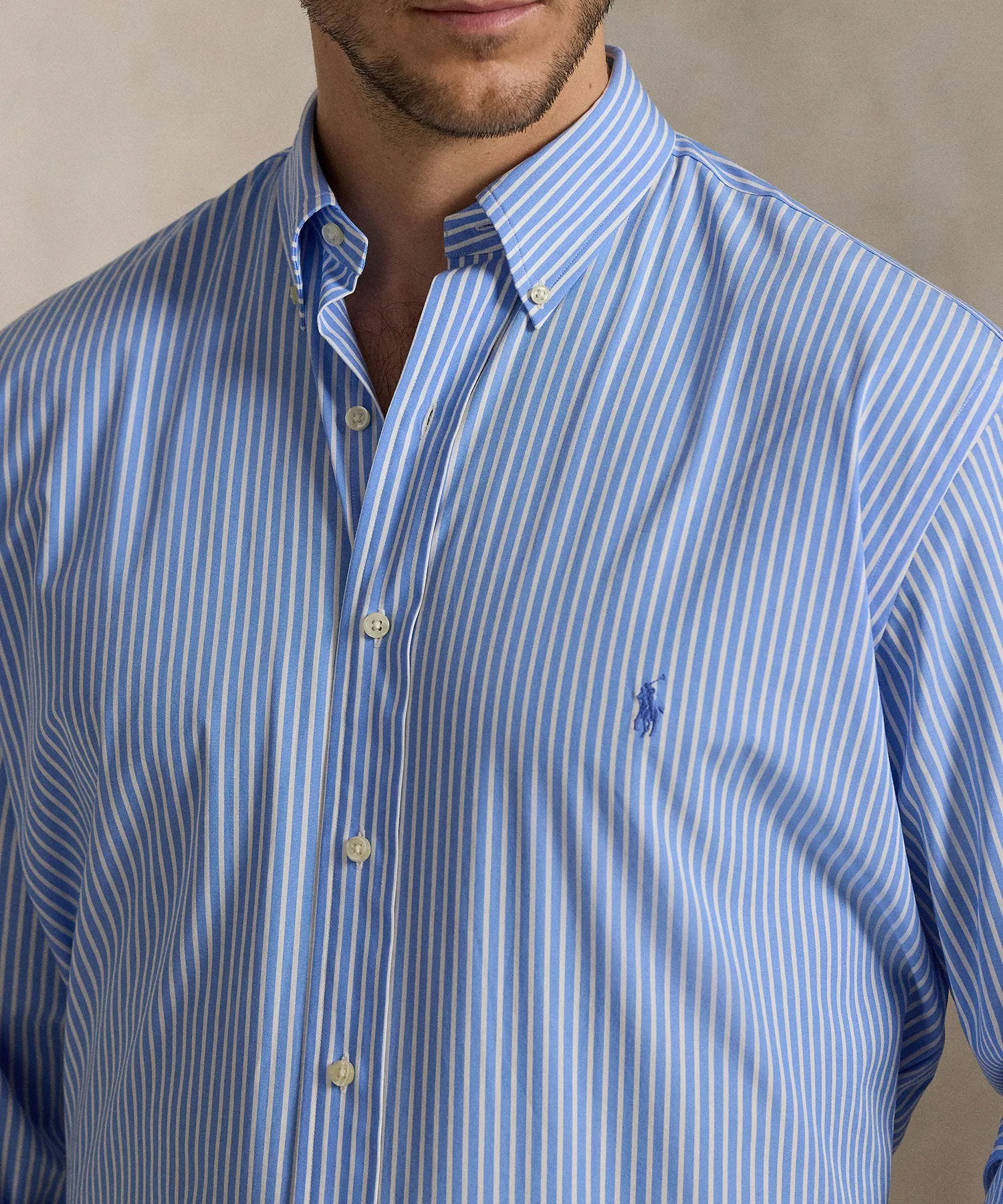 Polo Ralph Lauren Long Sleeve Button Down Collar Poplin Sport Shirt