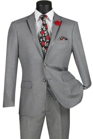 "Elevate Your Prom or Wedding: The Sophisticated Vinci Grey Vested Tuxedo"