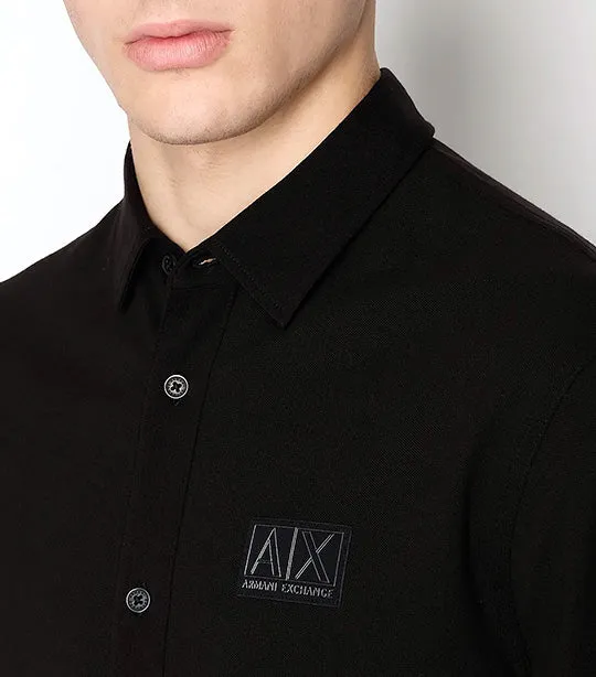 Regular Fit Organic Stretch Cotton Piqué Shirt