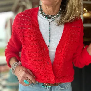 Romance Red Cardigan
