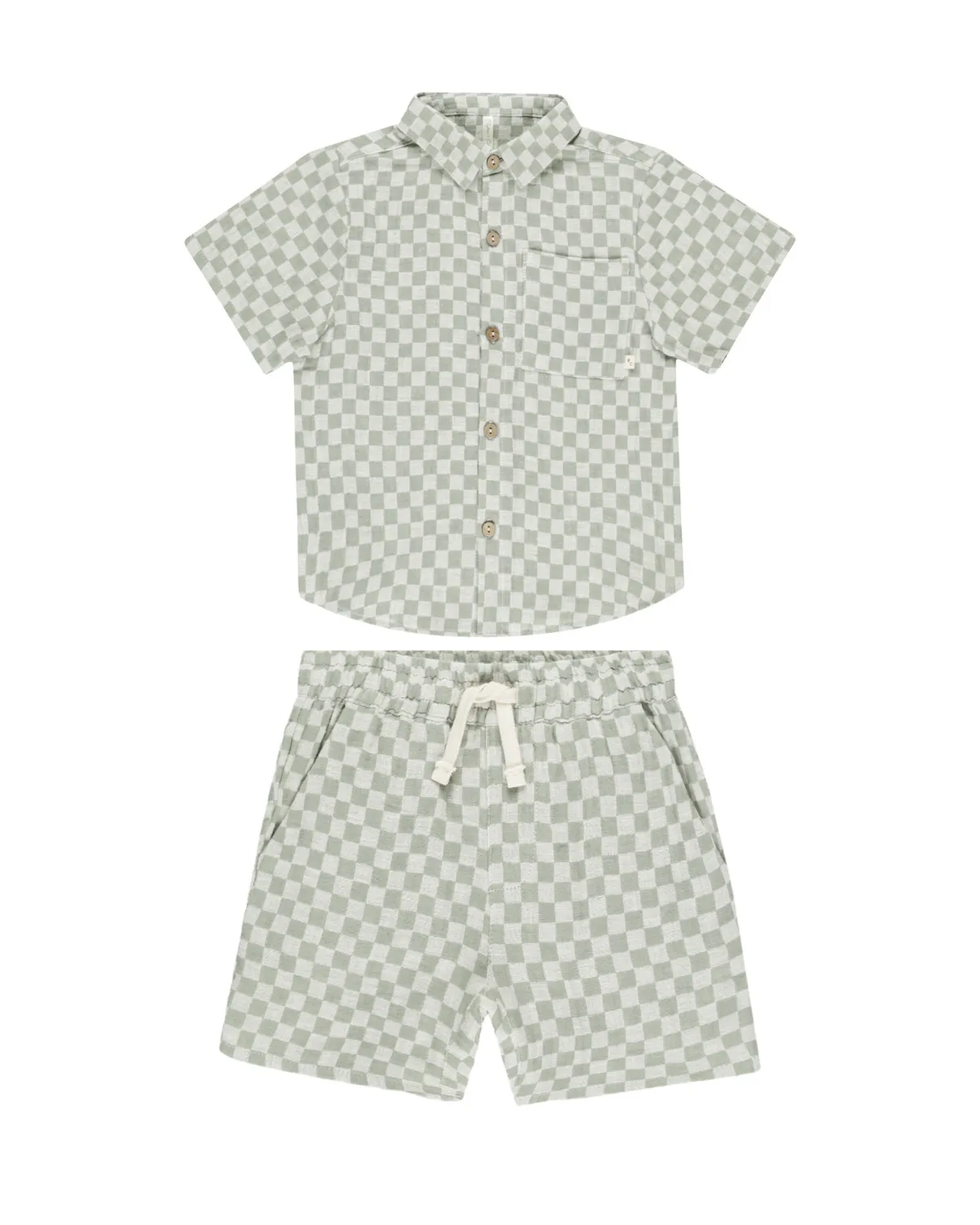 Sage Check Bermuda Shorts