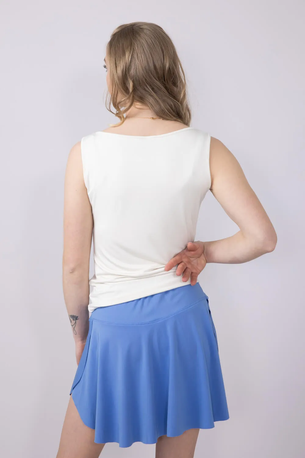 Simply Southern Double Layer Tank Top for Women in Pearl White | PP-0125-TANK-DBLYR-PEARL