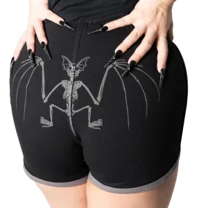Skelli Bat Womens Booty Shorts