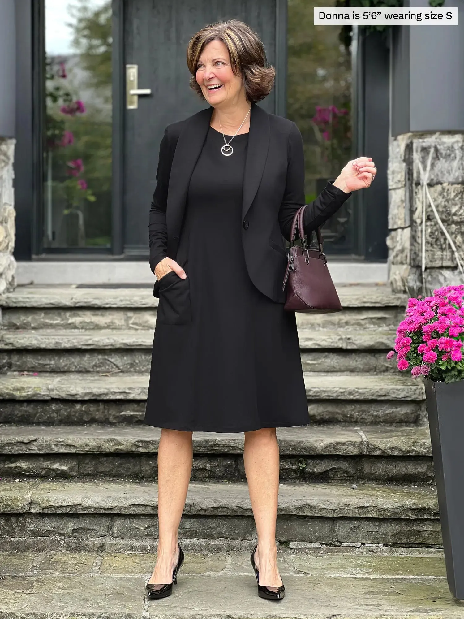 Soraya long sleeve scoop neck dress - FINAL SALE