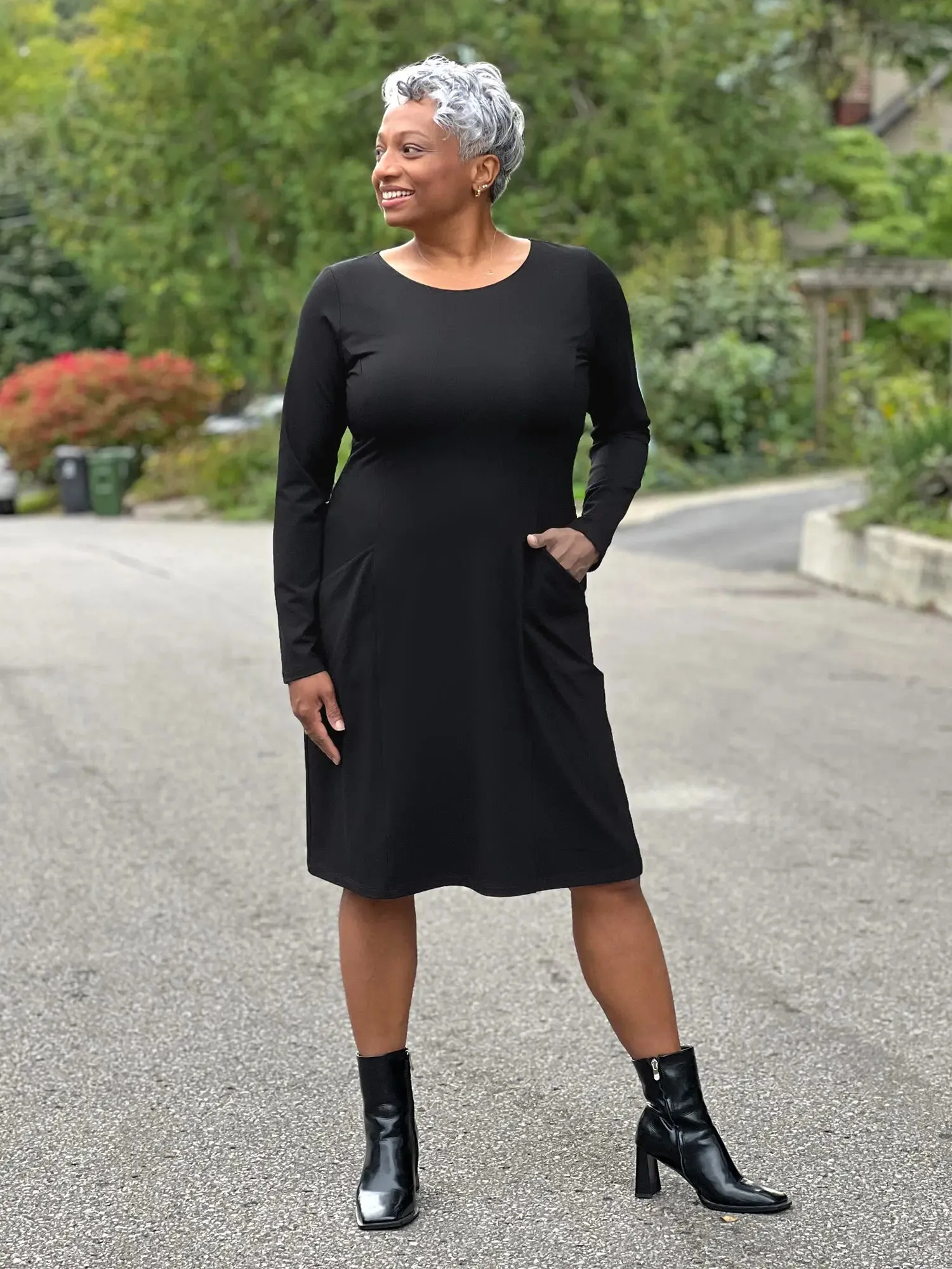 Soraya long sleeve scoop neck dress - FINAL SALE