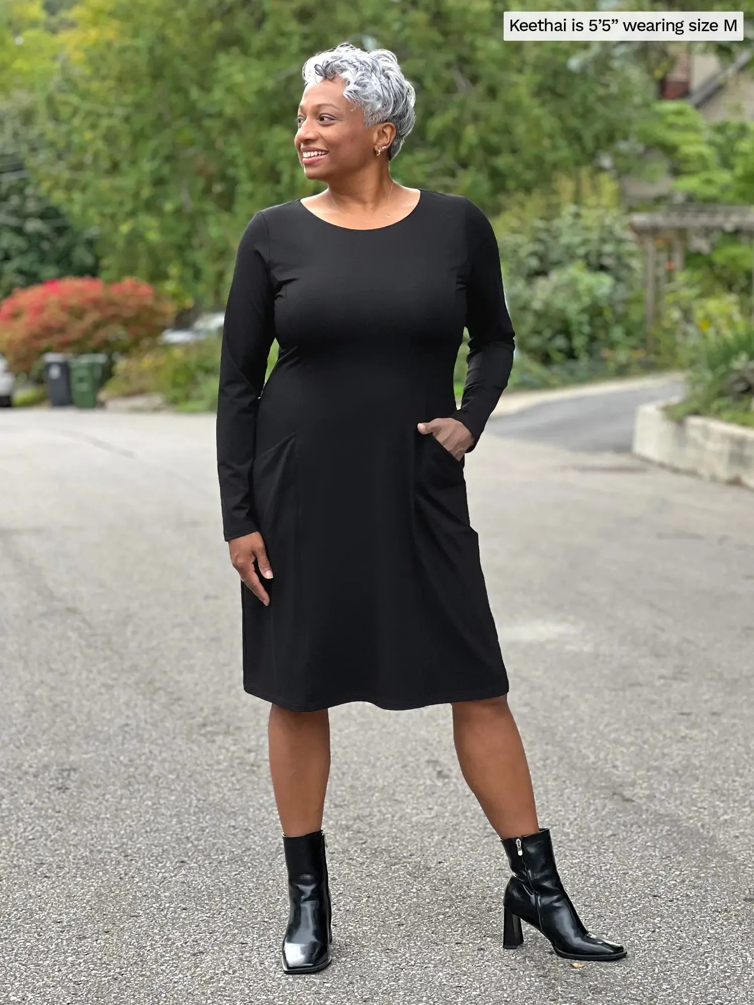 Soraya long sleeve scoop neck dress - FINAL SALE
