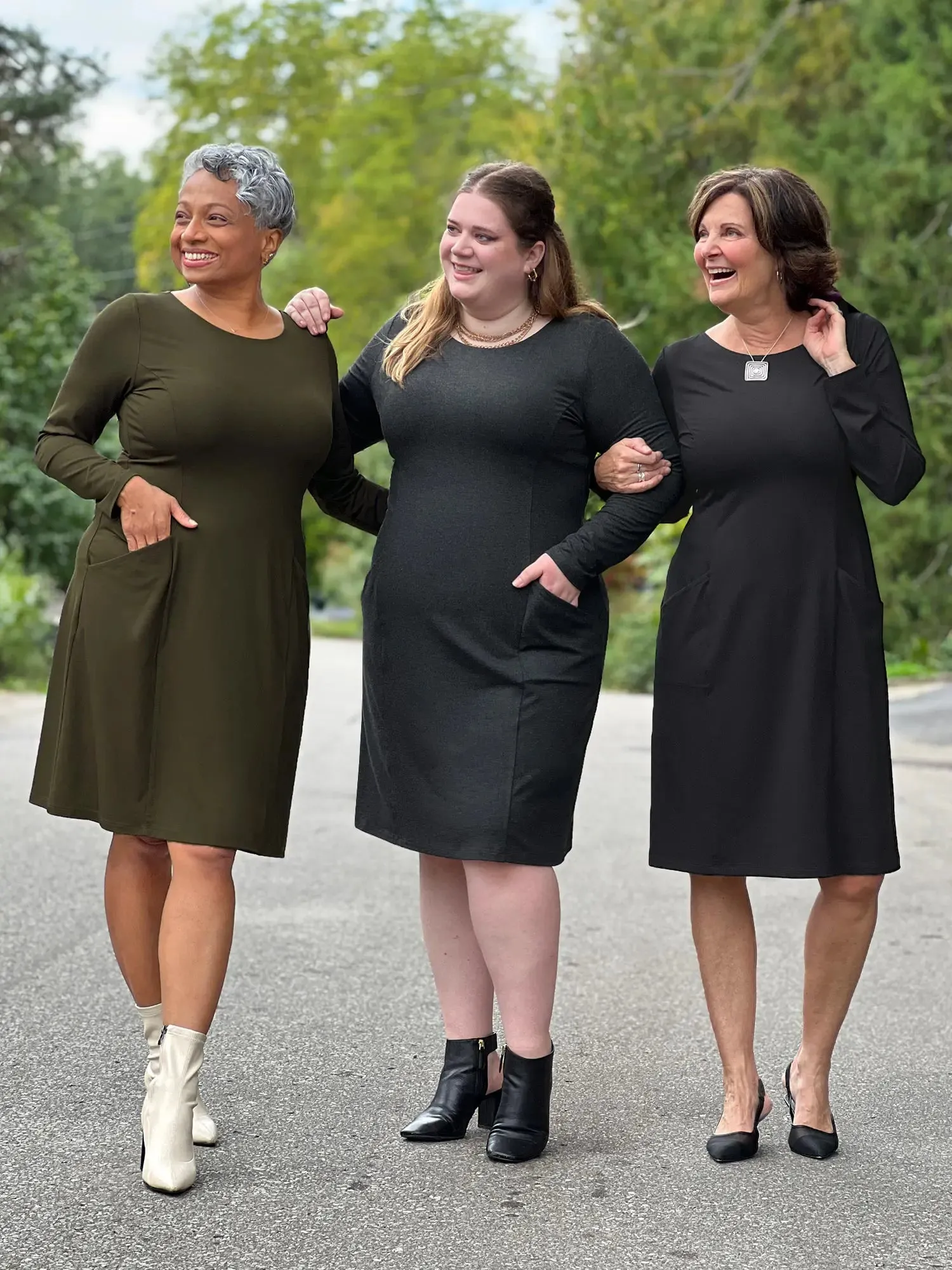 Soraya long sleeve scoop neck dress - FINAL SALE