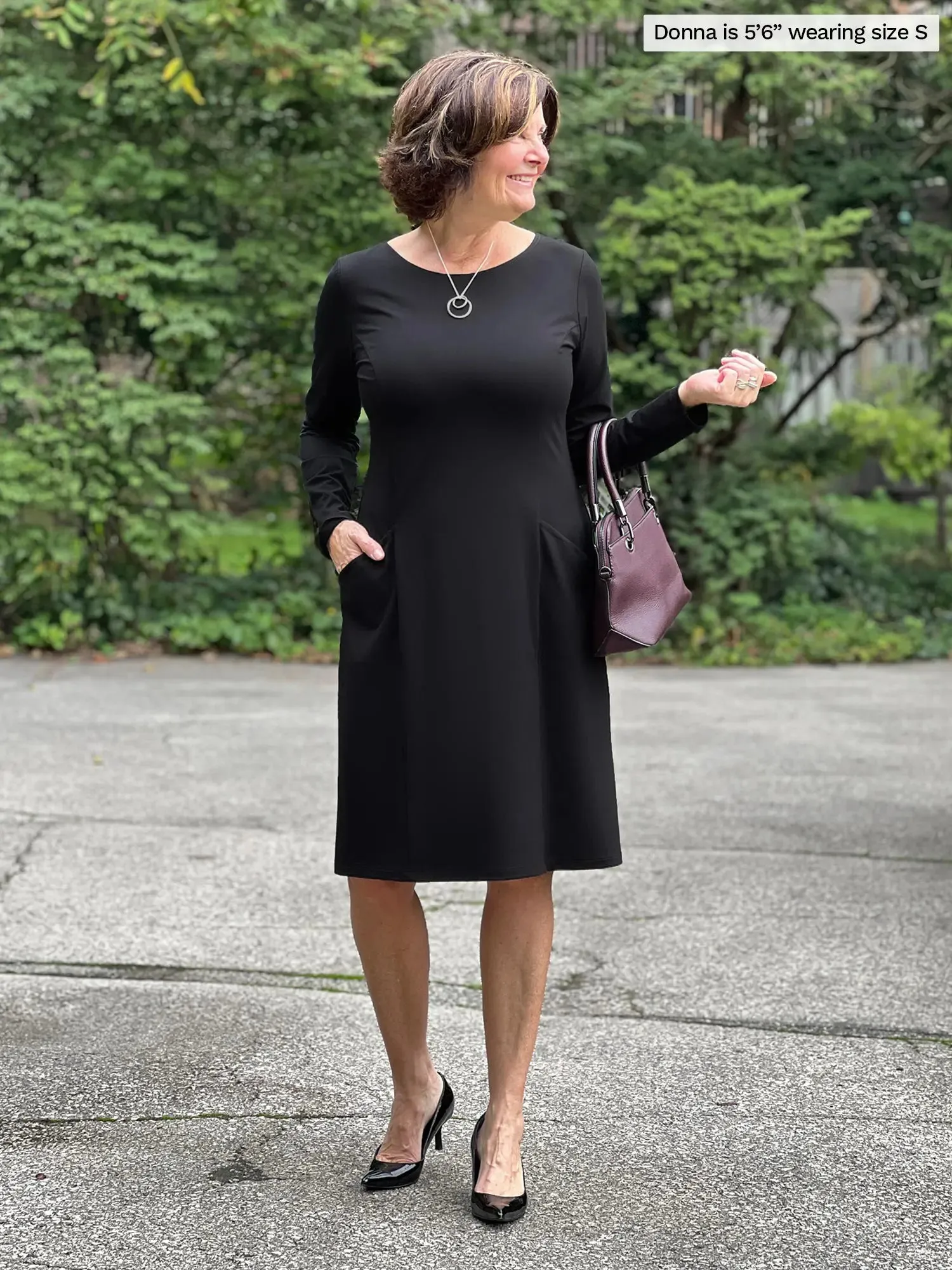 Soraya long sleeve scoop neck dress - FINAL SALE