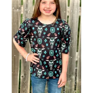 Sterling Kreek Western Tribal Girl's Short Sleeve Shirt