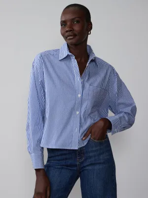 Stripe Boxy Button Down Shirt