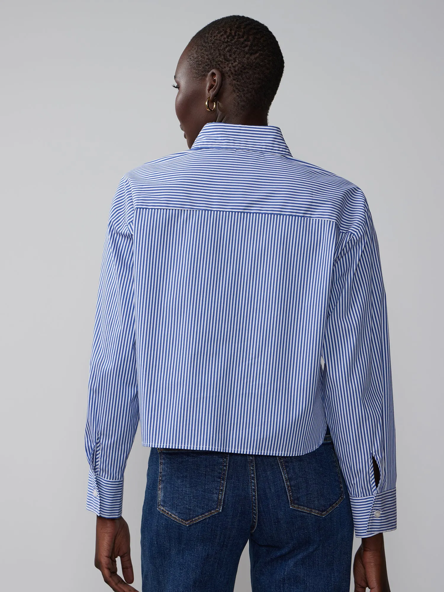 Stripe Boxy Button Down Shirt
