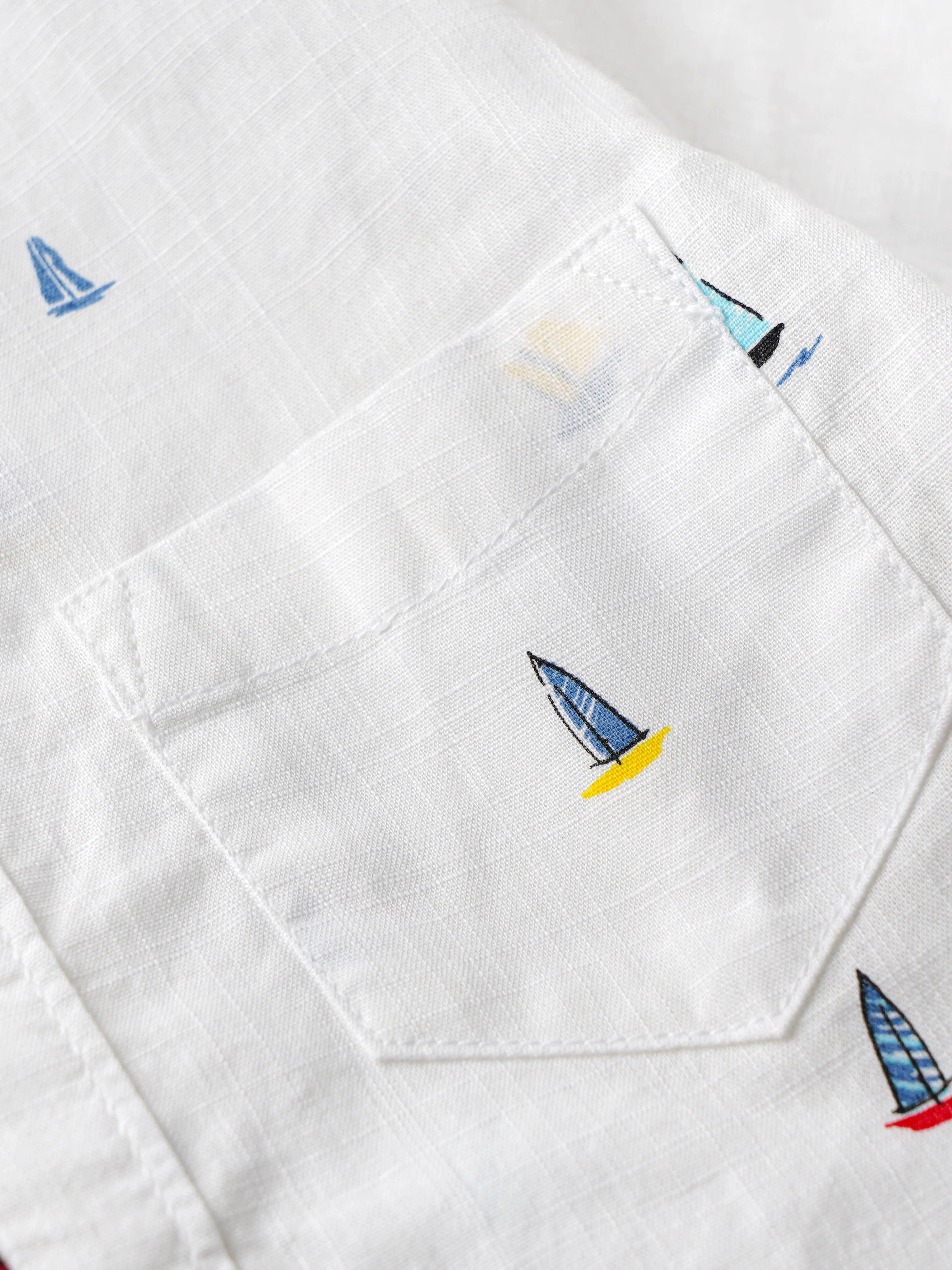 Stylish All Over Printed Slub Cotton Shirt for Boys