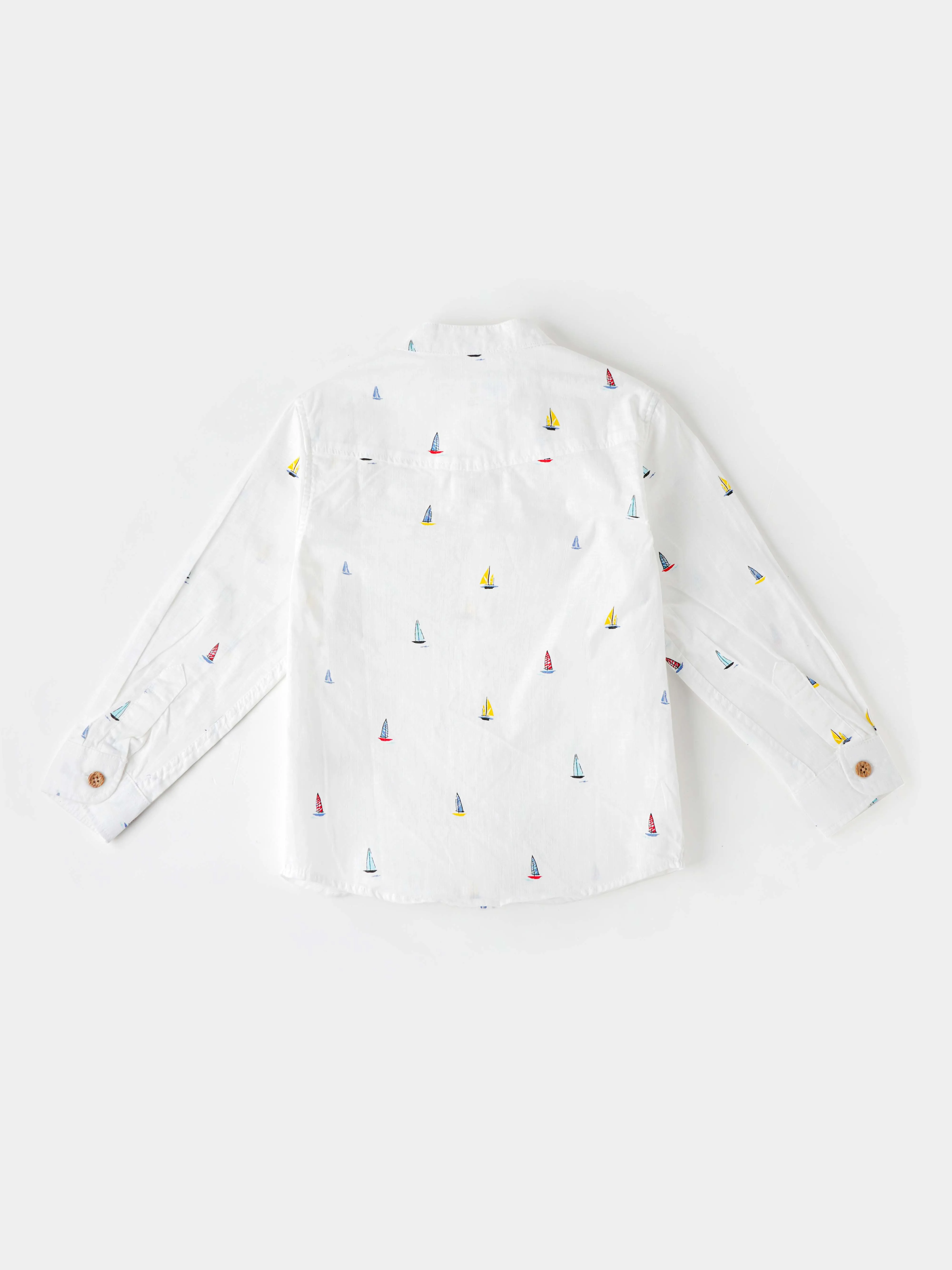 Stylish All Over Printed Slub Cotton Shirt for Boys