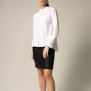 Stylish Pleated Blouse in White