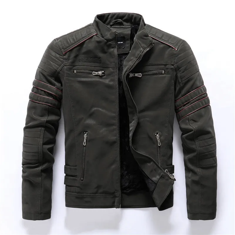 UrbanEdge Men’s PU Leather Jacket – Bold Style, Timeless Appeal