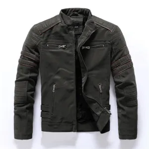 UrbanEdge Men’s PU Leather Jacket – Bold Style, Timeless Appeal