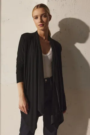 Velvet by Graham & Spencer Hermela 06 Tencel Knit Cardigan | Black