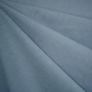Washed Crinkle Cotton Solid Denim Blue