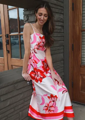 White Lotus Floral Maxi Dress
