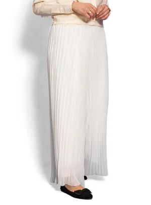 White Pleated Pants