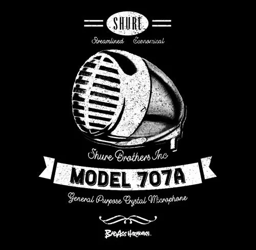 Women's Shure 707A Retro Microphone T-shirt