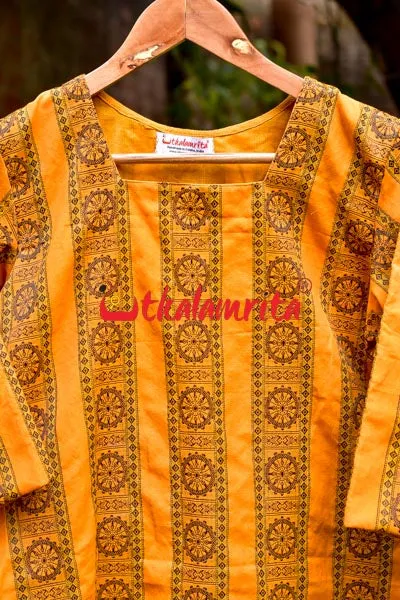 Yellow Konark Chakra  (Ladies Full Kurta)