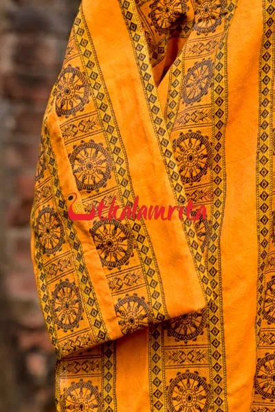 Yellow Konark Chakra  (Ladies Full Kurta)