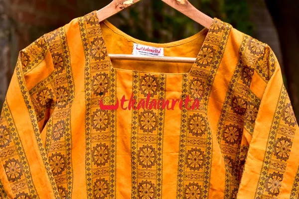 Yellow Konark Chakra  (Ladies Full Kurta)