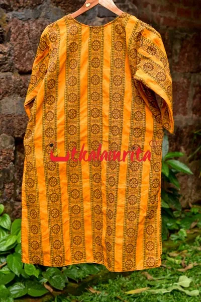 Yellow Konark Chakra  (Ladies Full Kurta)