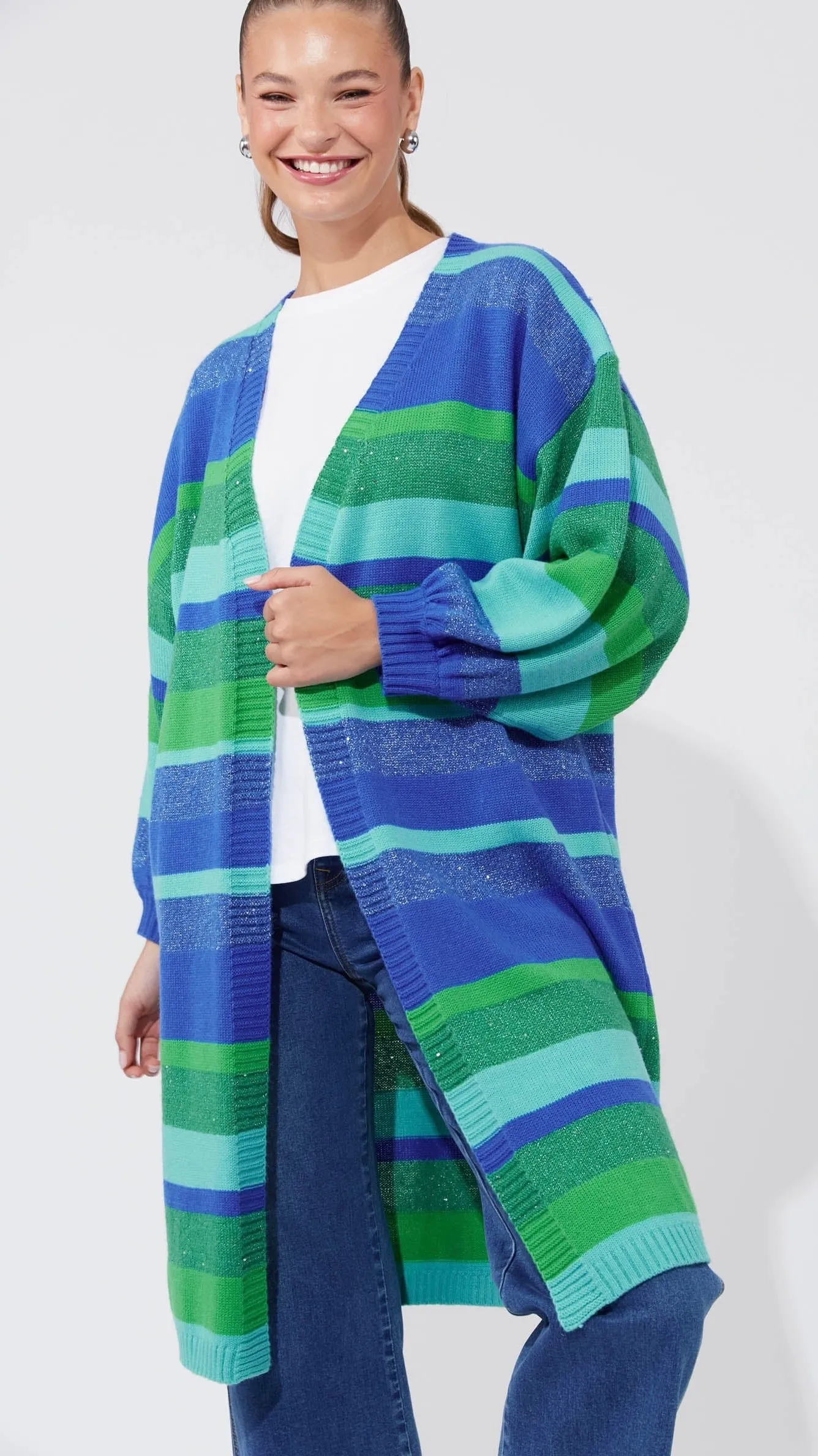 Yuma Cardigan - Blue/Oasis